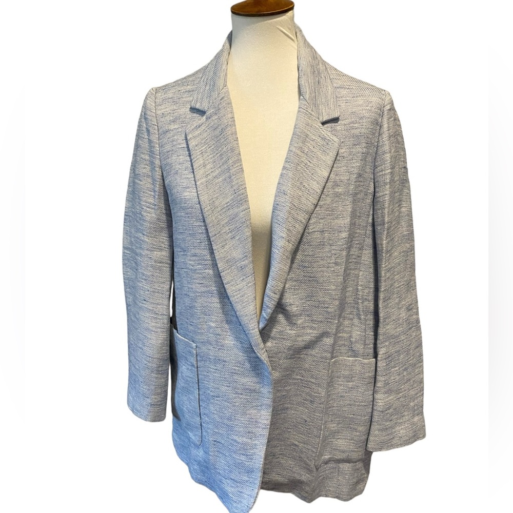 ZARA BASIC - blue heather boyfriend blazer
